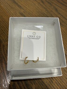 Gold Pavé Mini Huggie Earrings